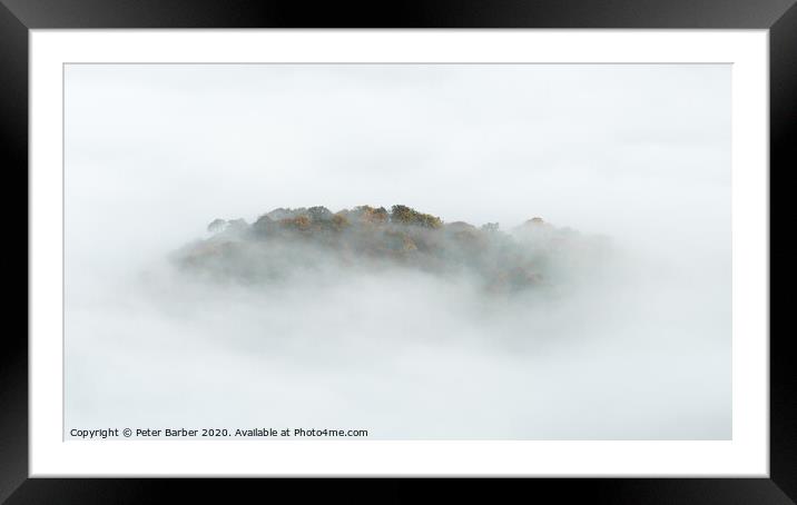Island in the clouds Framed Mounted Print by Peter Barber