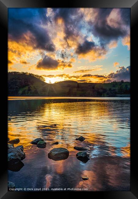 Ullswater sunset Framed Print by Dick Lloyd