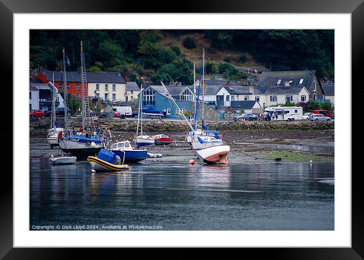 Fishguard Old Town - Fishing Boats in the Harbour Framed Mounted Print by Dick Lloyd