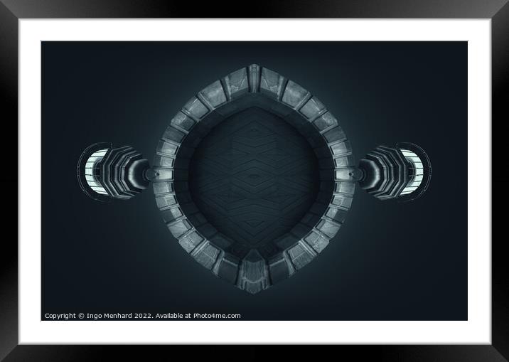 Stargate abstract concept design artwork Framed Mounted Print by Ingo Menhard
