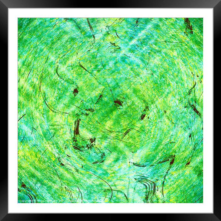 Green marble Framed Mounted Print by Ingo Menhard