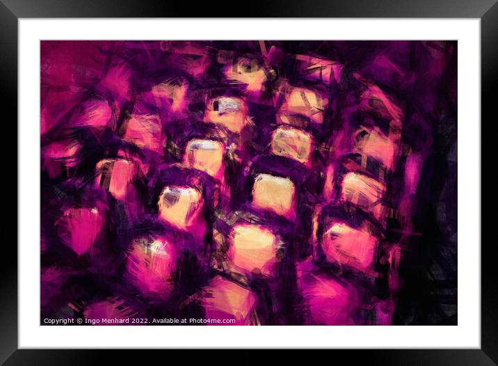 Purple cinema Framed Mounted Print by Ingo Menhard