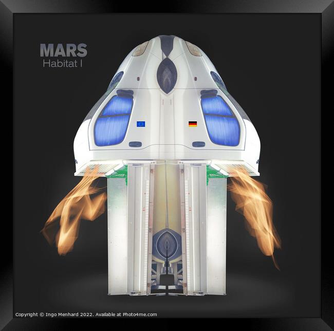 MARS Habitat I Concept photo illustration Framed Print by Ingo Menhard