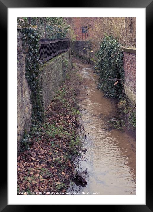 Vertical shot of a small river Framed Mounted Print by Ingo Menhard