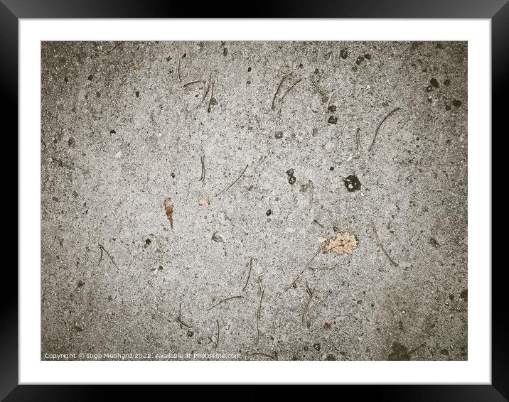 Closeup shot of a concrete surface with grunge Framed Mounted Print by Ingo Menhard