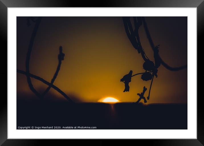 Sun goes down Framed Mounted Print by Ingo Menhard