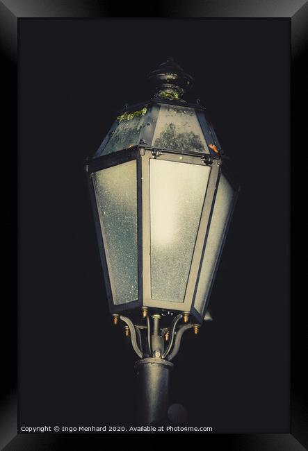 Still life of a street lamp Framed Print by Ingo Menhard