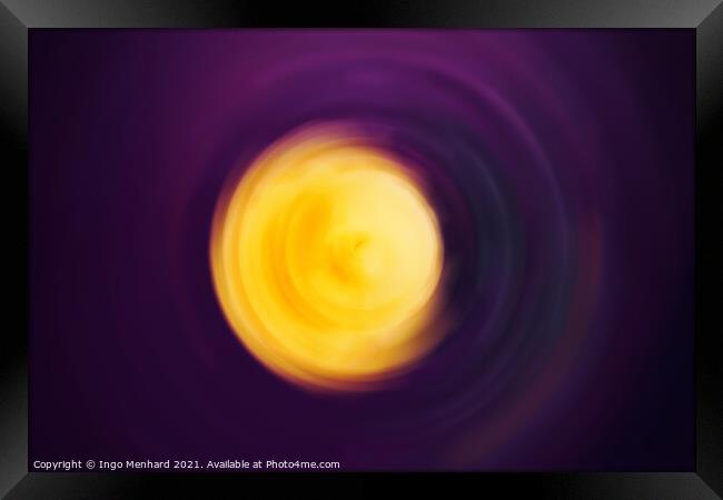 Violet sun artwork Framed Print by Ingo Menhard
