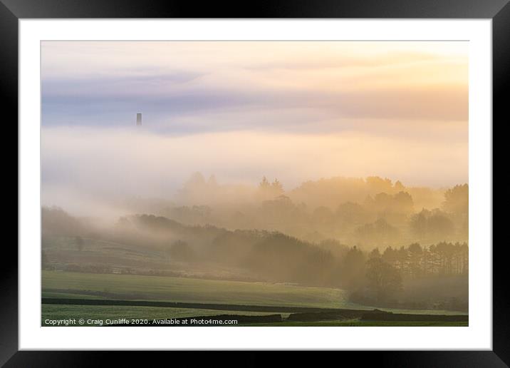 Misty Morning, Barrow Bridge, Bolton Framed Mounted Print by Craig Cunliffe