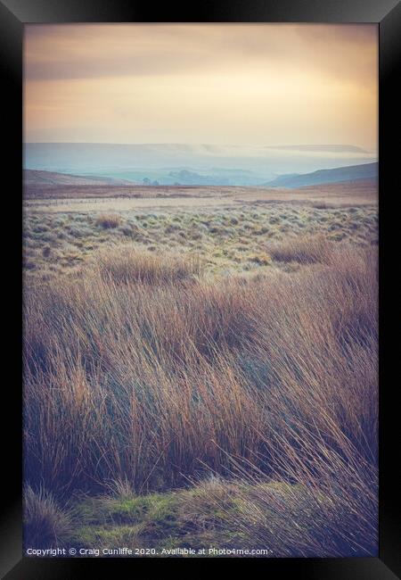 Darwen Moor tones Framed Print by Craig Cunliffe