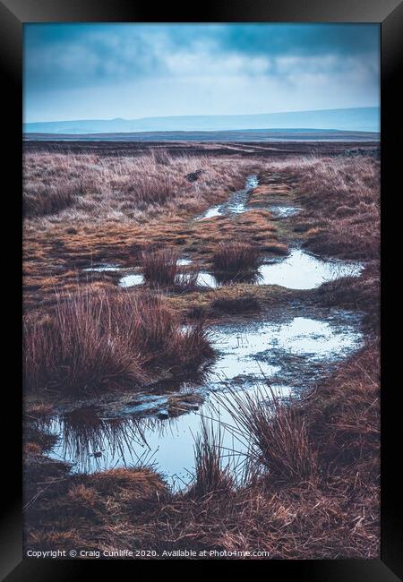 Harsh Moorland winter, Belmont Framed Print by Craig Cunliffe