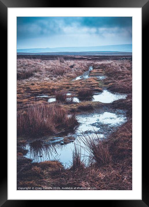 Harsh Moorland winter, Belmont Framed Mounted Print by Craig Cunliffe