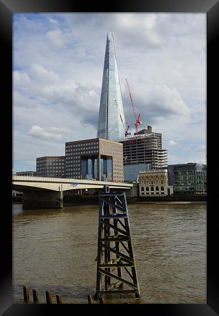 The Shard and the Thames Framed Print by Alan Jacobs