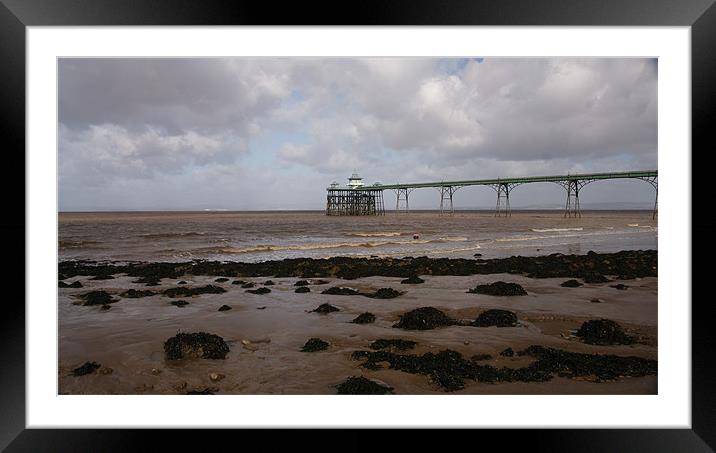 Clevedon Pier Framed Mounted Print by Alan Jacobs