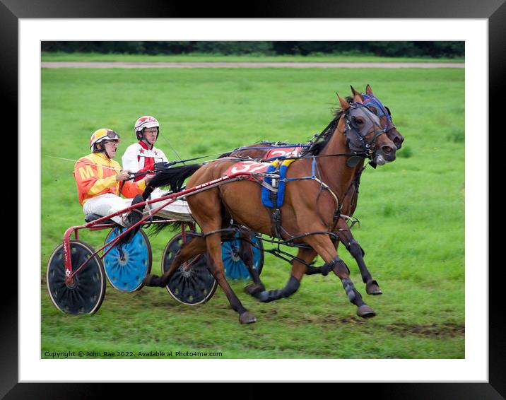 Trotting Race Framed Mounted Print by John Rae
