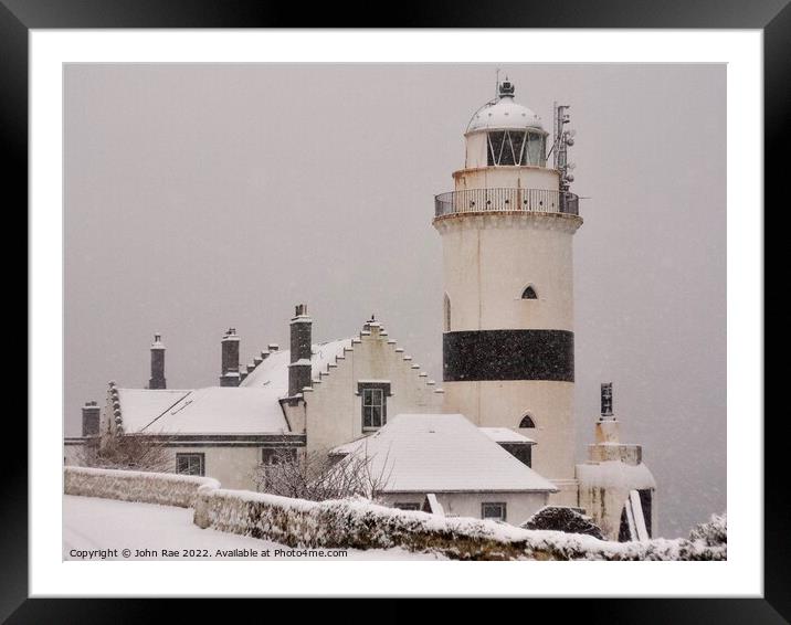 The Cloch lighthouse Framed Mounted Print by John Rae