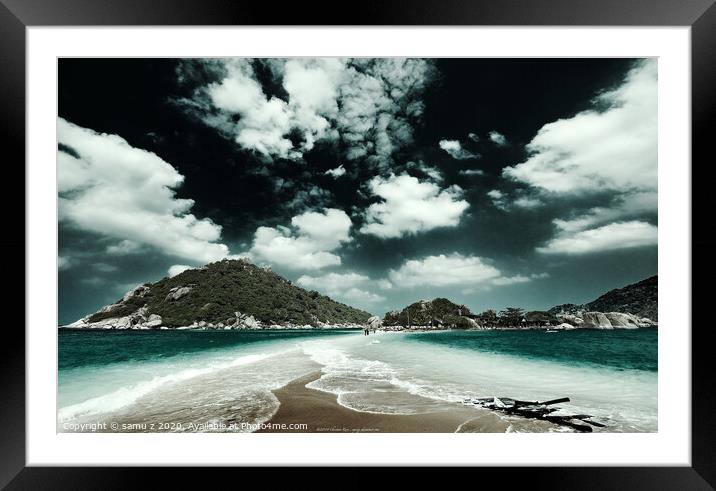 Outdoor oceanbeach Framed Mounted Print by samu z