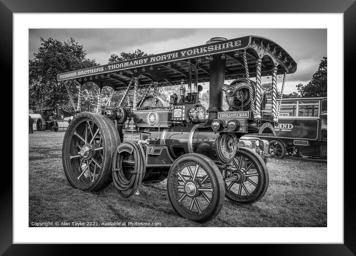 Yorkshireman Traction Engine Framed Mounted Print by Alan Taylor