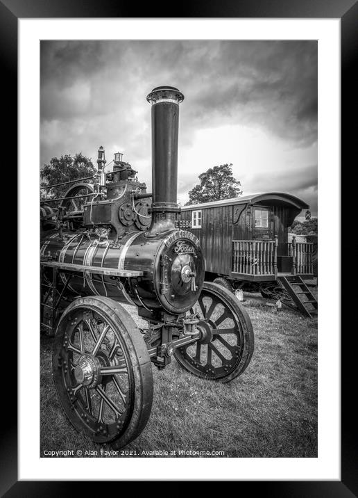 King George V Traction Engine Framed Mounted Print by Alan Taylor