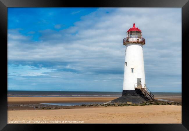 Point of Ayr Lighthouse, Talacre Framed Print by Alan Taylor