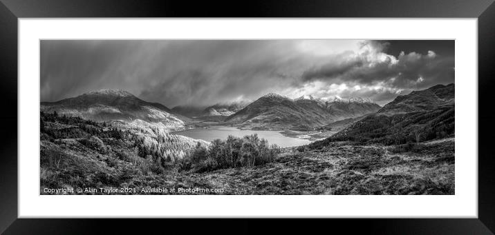 View from Mam Ratagan, Scotland Framed Mounted Print by Alan Taylor