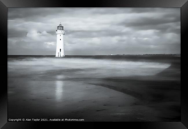 New Brighton Lighthouse Framed Print by Alan Taylor