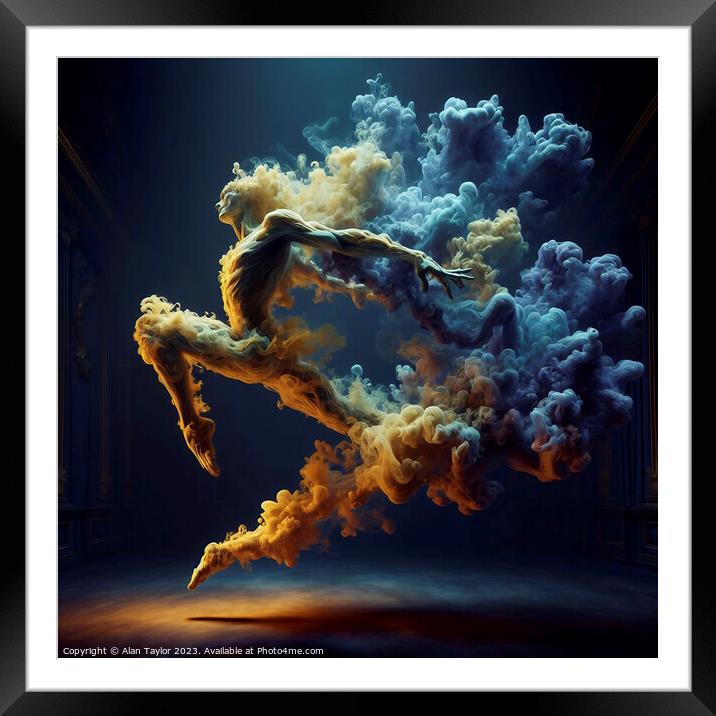 Smoke Dancer 004 Framed Mounted Print by Alan Taylor
