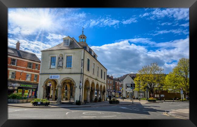 Sunrays on Dursley Town Hall and Market Place, Glo Framed Print by Tracey Turner