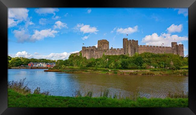 Pembroke Castle Panorama, Pembrokeshire Framed Print by Tracey Turner