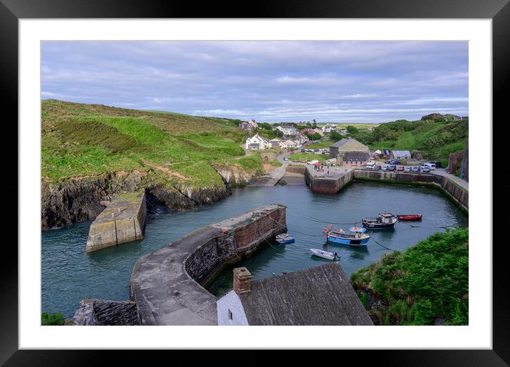Porthgain Harbour in Pembrokeshire Framed Mounted Print by Tracey Turner