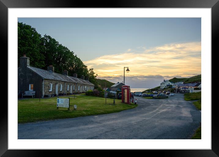 Porthgain in Pembrokeshire at Dusk Framed Mounted Print by Tracey Turner