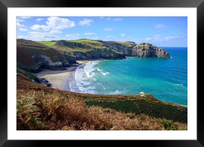 Bossiney Haven near Tintagel, Cornwall Framed Mounted Print by Tracey Turner