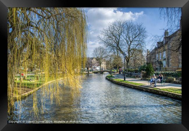 Beautiful Bourton on the Water  in The Cotswolds Framed Print by Tracey Turner