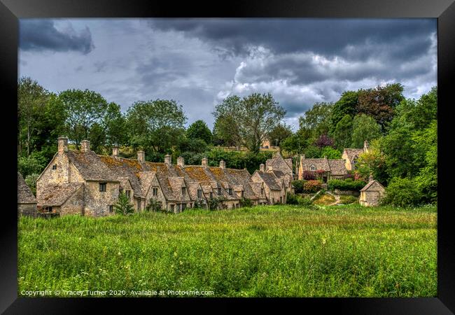 Arlington Row in Bibury, The Cotswolds Framed Print by Tracey Turner