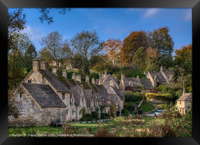 Bibury and the lovely Arlington Row Framed Print by Tracey Turner