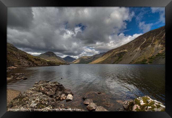 Scaffell Pike, Great Gable at Wast Water Framed Print by Tracey Turner