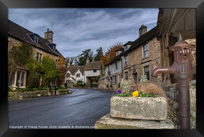Castle Combe in the Cotswolds, Wiltshire Framed Print by Tracey Turner
