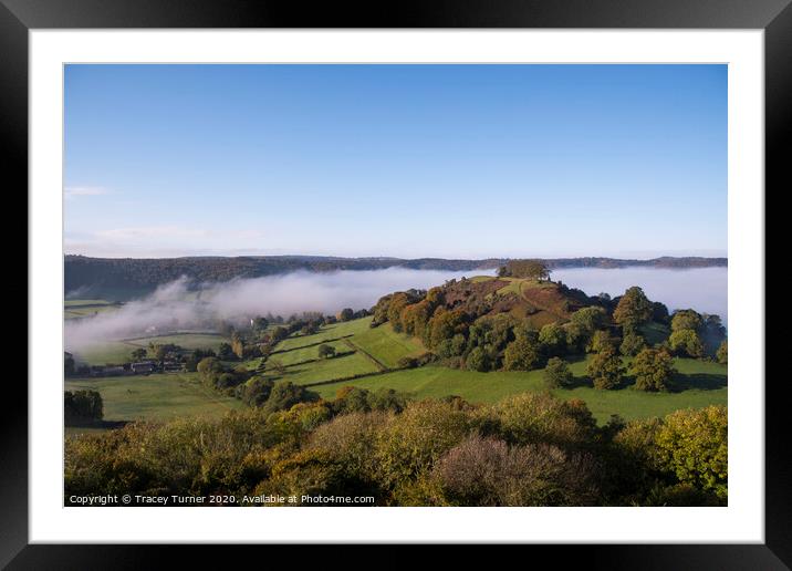 Mist Rising over Downham Hill in Dursley Framed Mounted Print by Tracey Turner