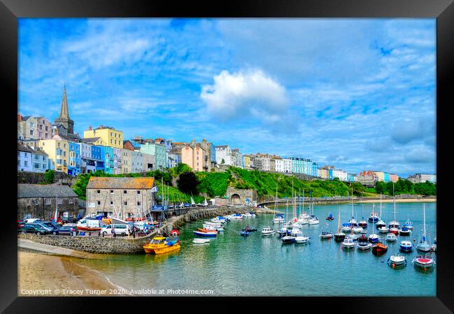 Tenby Harbour Framed Print by Tracey Turner