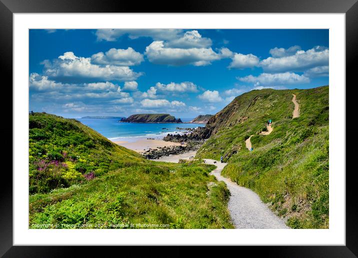 Marloes Beach in Pembrokeshire Framed Mounted Print by Tracey Turner