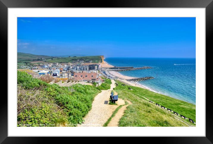 Bridport and West Bay Framed Mounted Print by Tracey Turner