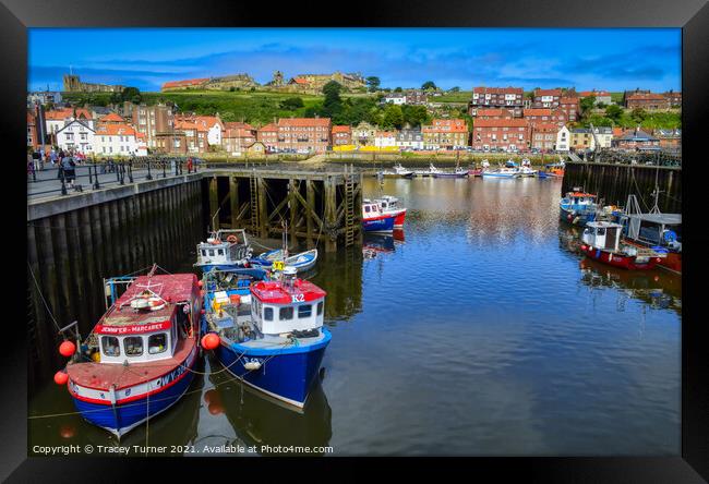 Whitby Harbour Framed Print by Tracey Turner