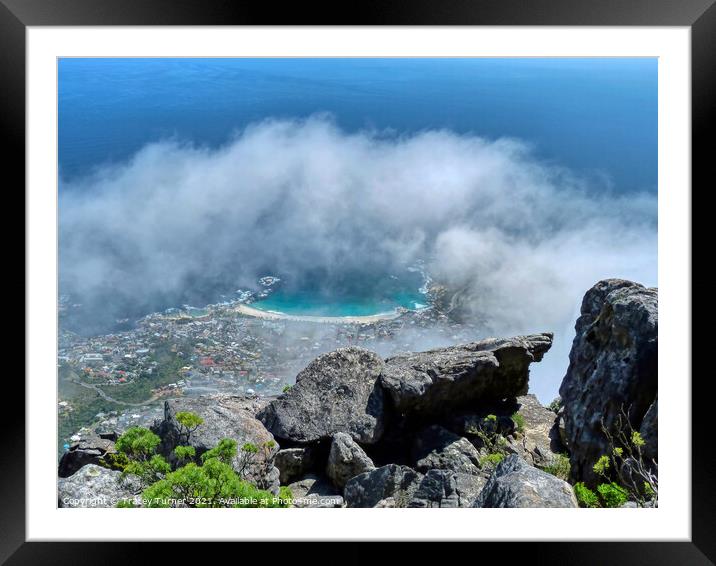 Cape Town from the top of Table Mountain Framed Mounted Print by Tracey Turner