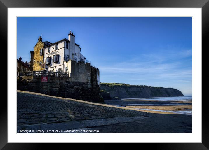 'The End of the day at The Bay' - at Robin Hood's  Framed Mounted Print by Tracey Turner