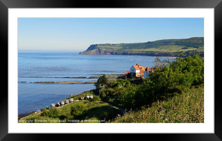 Sunset at Robin Hoods Bay Framed Mounted Print by Tracey Turner