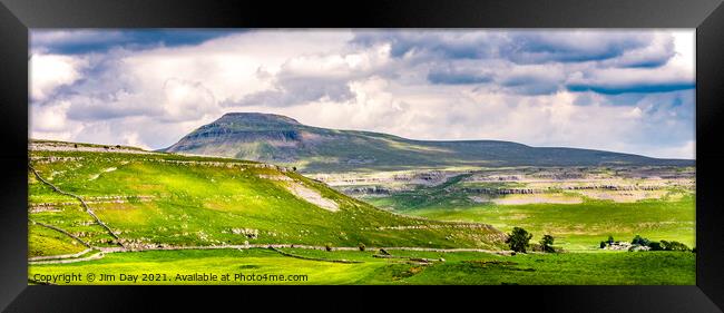 Ingleborough from Kingsdale Framed Print by Jim Day