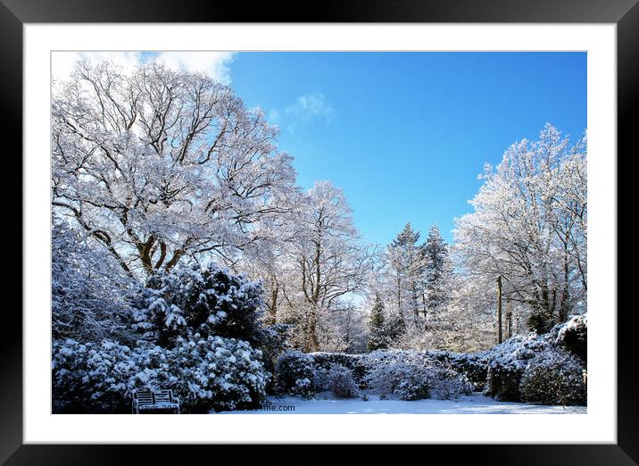 Snow in April about to Thaw Framed Mounted Print by Martin Davis