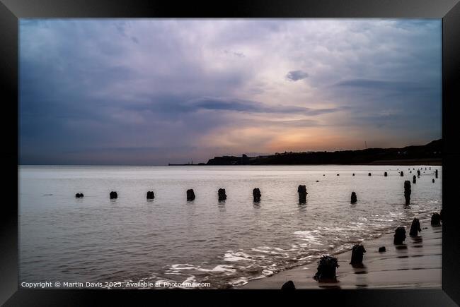 Sandsend Towards Whitby Framed Print by Martin Davis