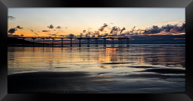 Saltburn Pier at Sunset Framed Print by Martin Davis