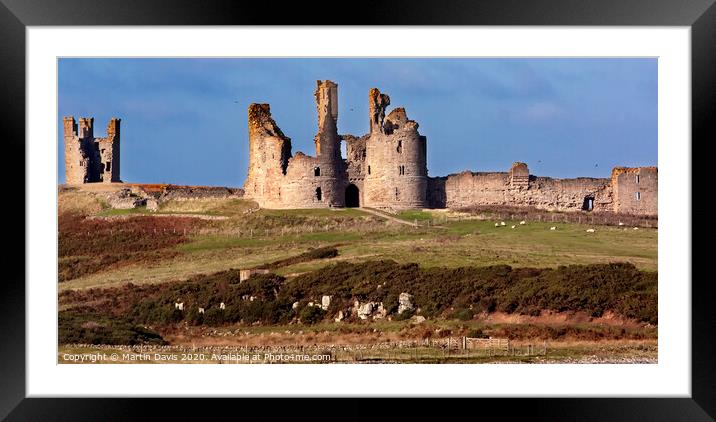 Dunstanburgh Castle Framed Mounted Print by Martin Davis